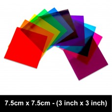 Acetate Light Filters 7.5cm x 7.5cm - 10 Colours