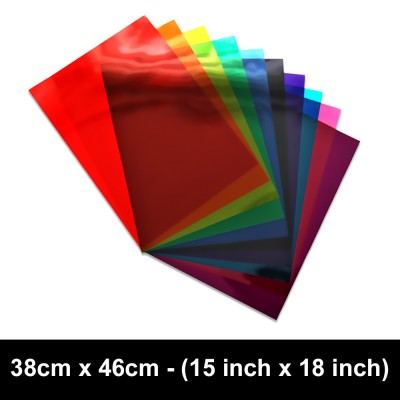 Acetate Light Filters 38cm x 46cm - 10 Colours