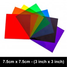 Acetate Light Filters 7.5cm x 7.5cm - 7 Colours